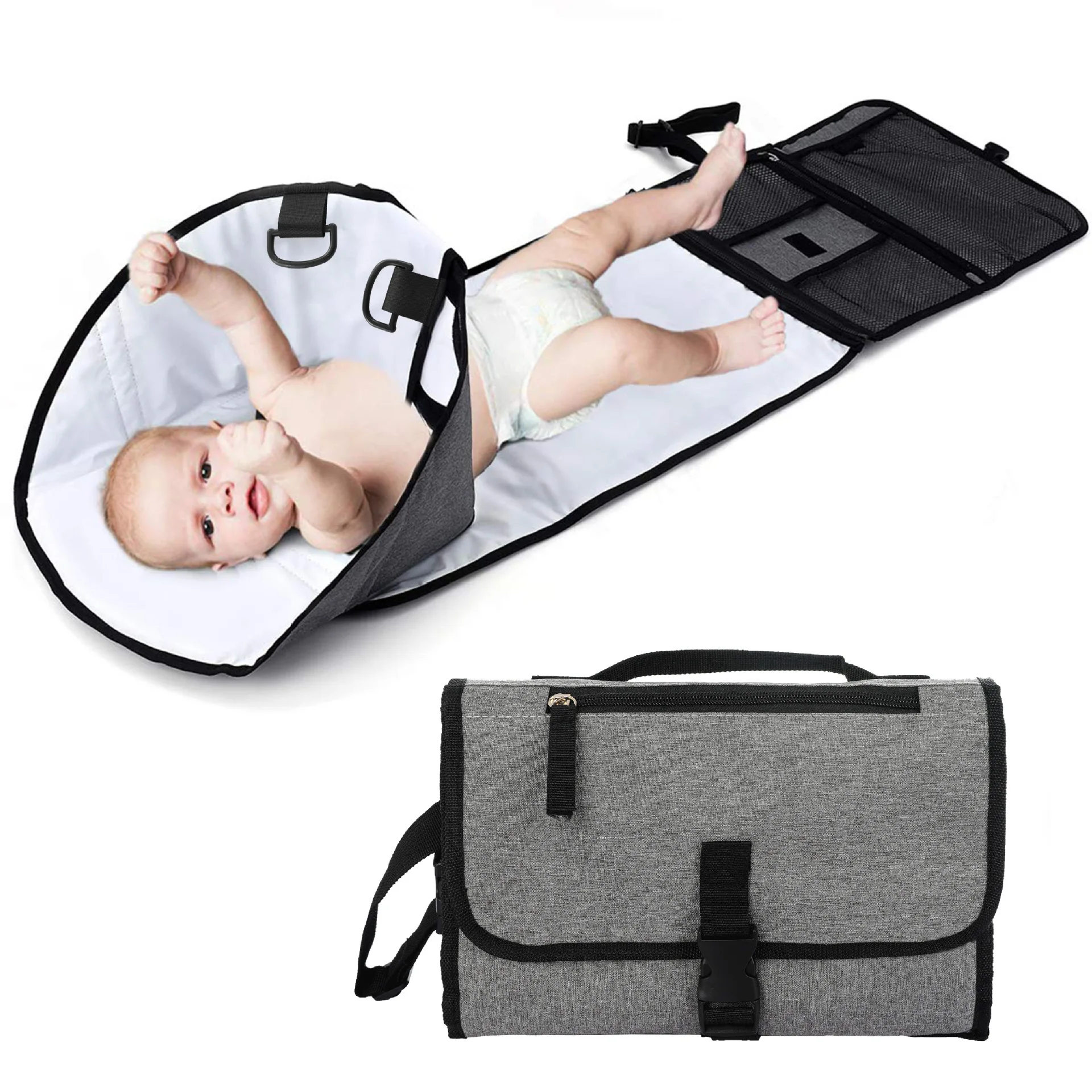 Portable Clean Hands Changing Pad Baby Changing Sheet Liner Clutch Baby Diaper Changing Bag