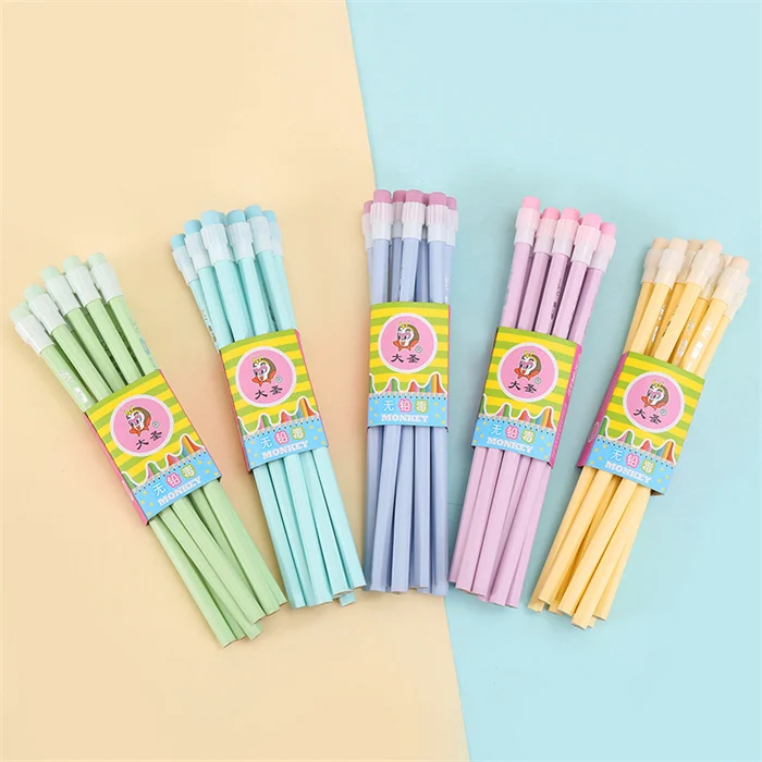 Korean trendy stationery free shipping school products whole sale pencil supplier colored wood pencil hb lead pencil for kids