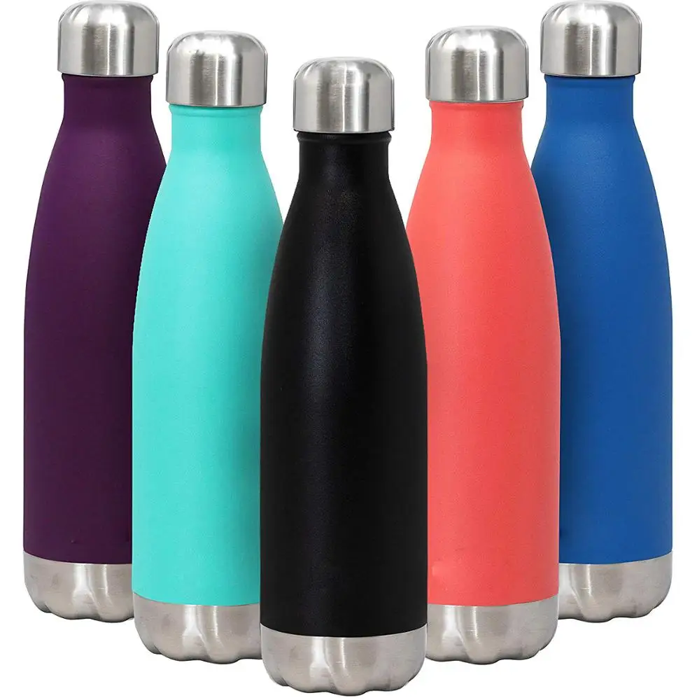 500ml Super Insulated Drinking Hot Water Thermos, Reusable Stainless Steel Water Bottle Soft Coral Bpa Free Metal Water Bottle