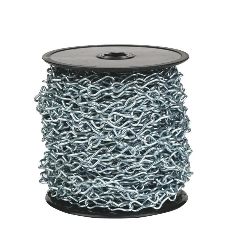 Индивидуальная электроцепь BOHU с гальванизированным покрытием, одинарный двойной домкрат, сварные цепи, аксессуары, оцинкованные для украшения