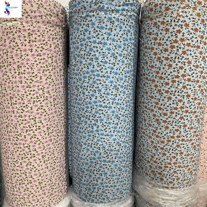 Ready Goods Stock Fabric 100% Polyester Floral Textiles Faille Printing Plain Crepe Printed Chiffon Fabric For Women Dress