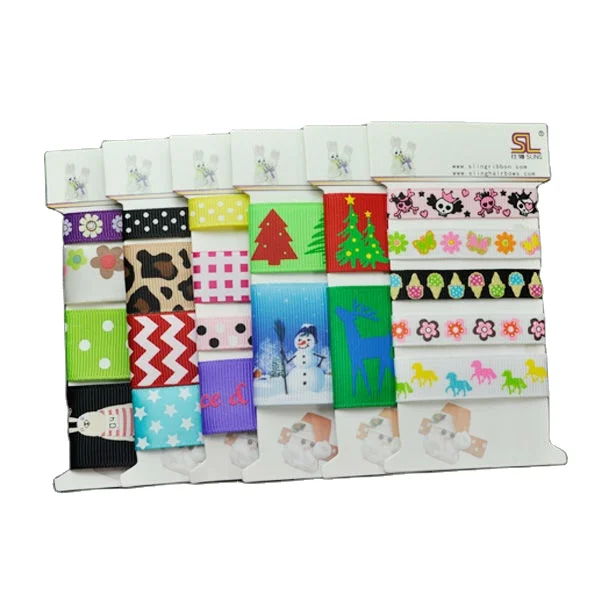 Lovely Christmas Printed Patterns DIY Gift Wrapping Scrapbooking Decorative  custom print ribbons packing on cards