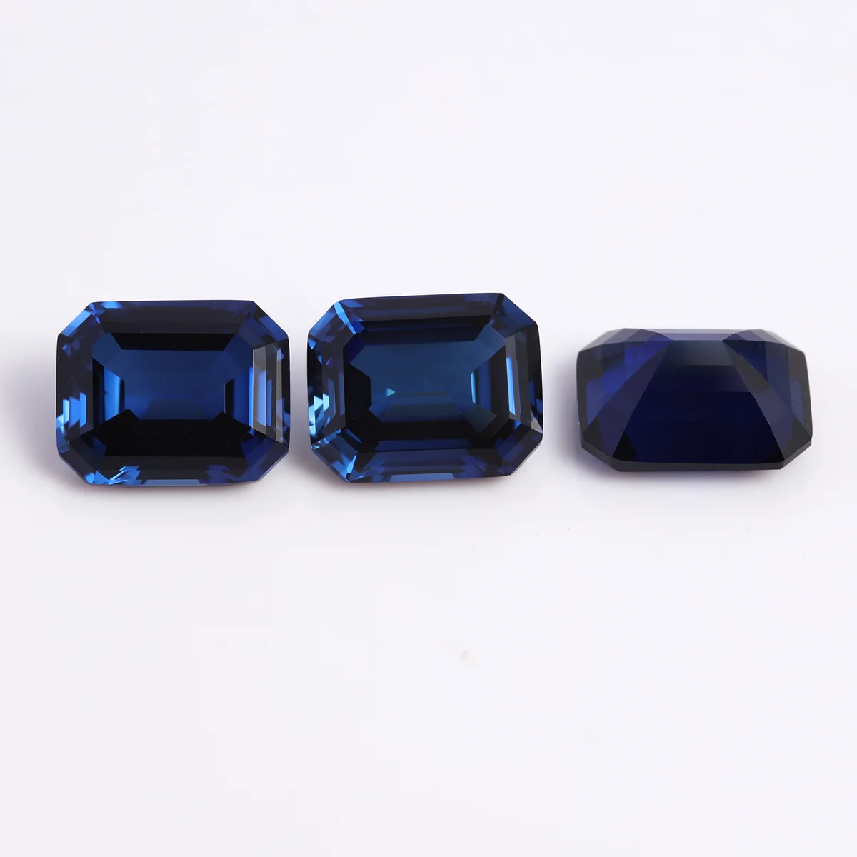 AGL Certified 5A Lab Grown Sapphire Royal Blue Sapphire Jewelry Loose Gemstones Emerald Cut Lab Sapphire