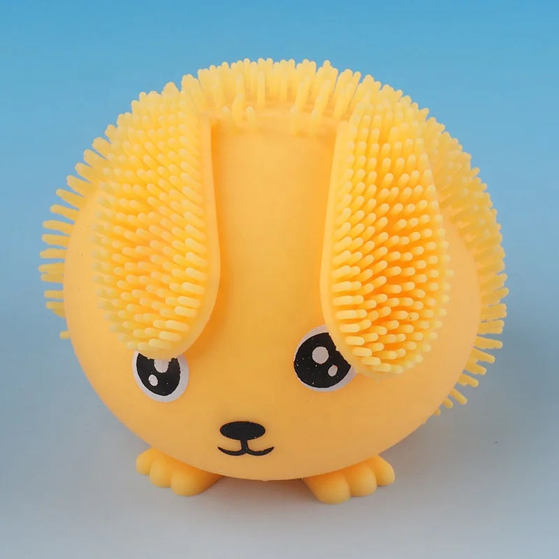 Puffer Toy Easter Led Rabbit Ball Toy Kids Light Up Glowing Bunny Vent Toy Rabbit Slow Rising Relaxation Ball Party Favor