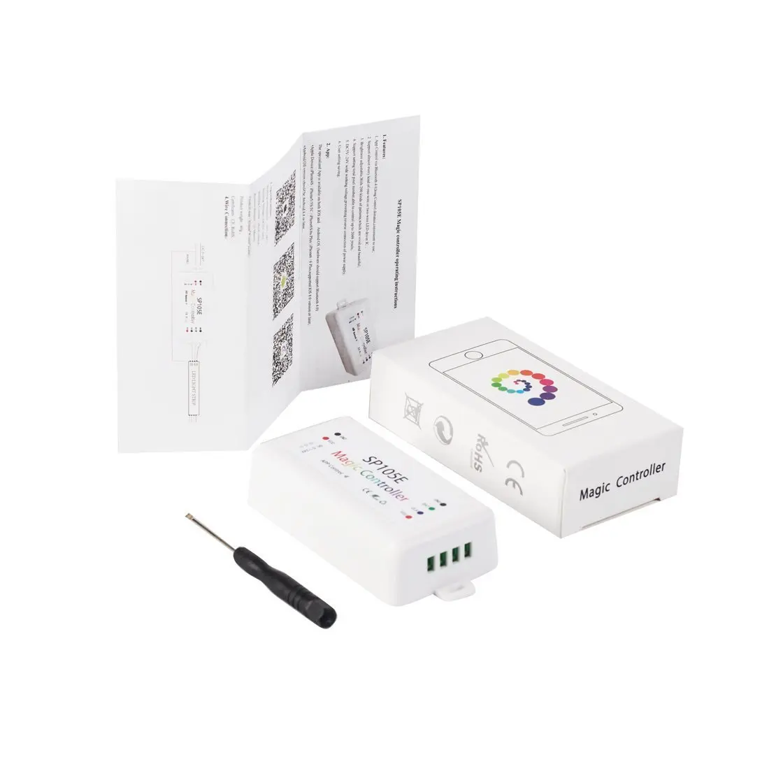 SP105E Bluetooth Pixel Controller WS2811 WS2812B SK6812+RGB Dimmer