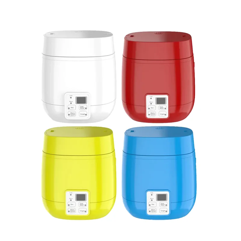 1.2L Multi-Cooker Mini Electric Rice Cooker with Non-Stick Inner, Timer and Keep Warm Function, Portable Handle, For 1-2 Persons