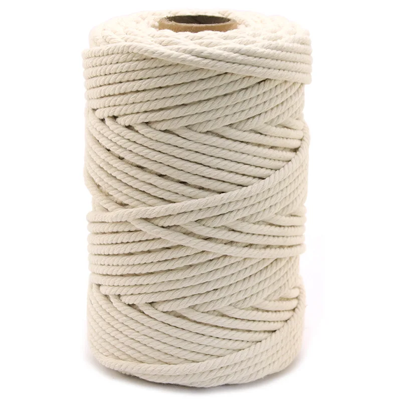 wholesale rope  cotton polyester blended  natural white macrame rope