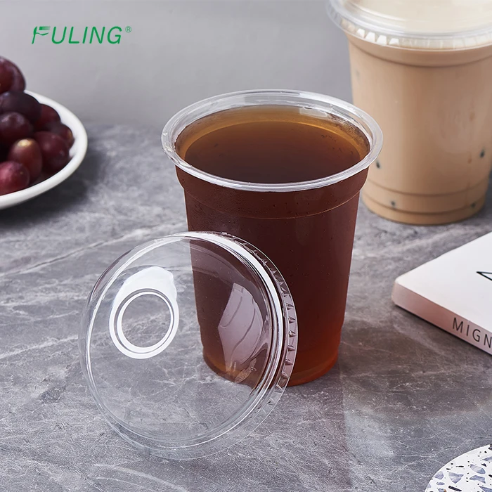 FULING 92 мм 98 плоские купольные крышки для пластиковых холодных чашек без соломки/с прорезями/круглый держатель 1000 шт./ctn