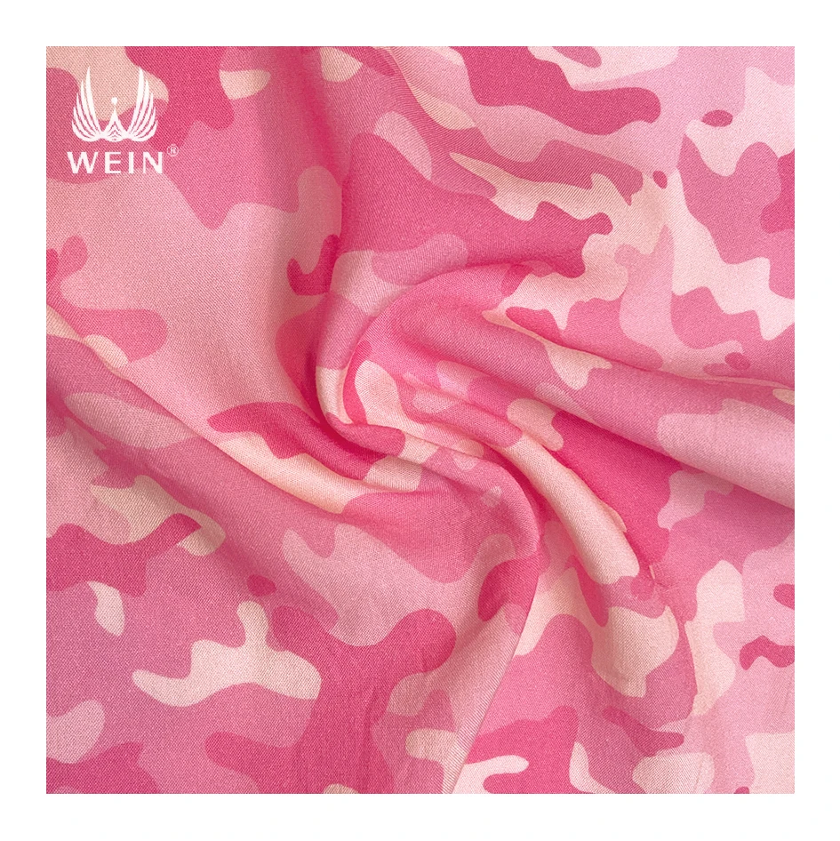 WI-R19 For Dress Skirt Fabric New Custom Made Floral 100% rayon viscose printed fabric with digital reactive print