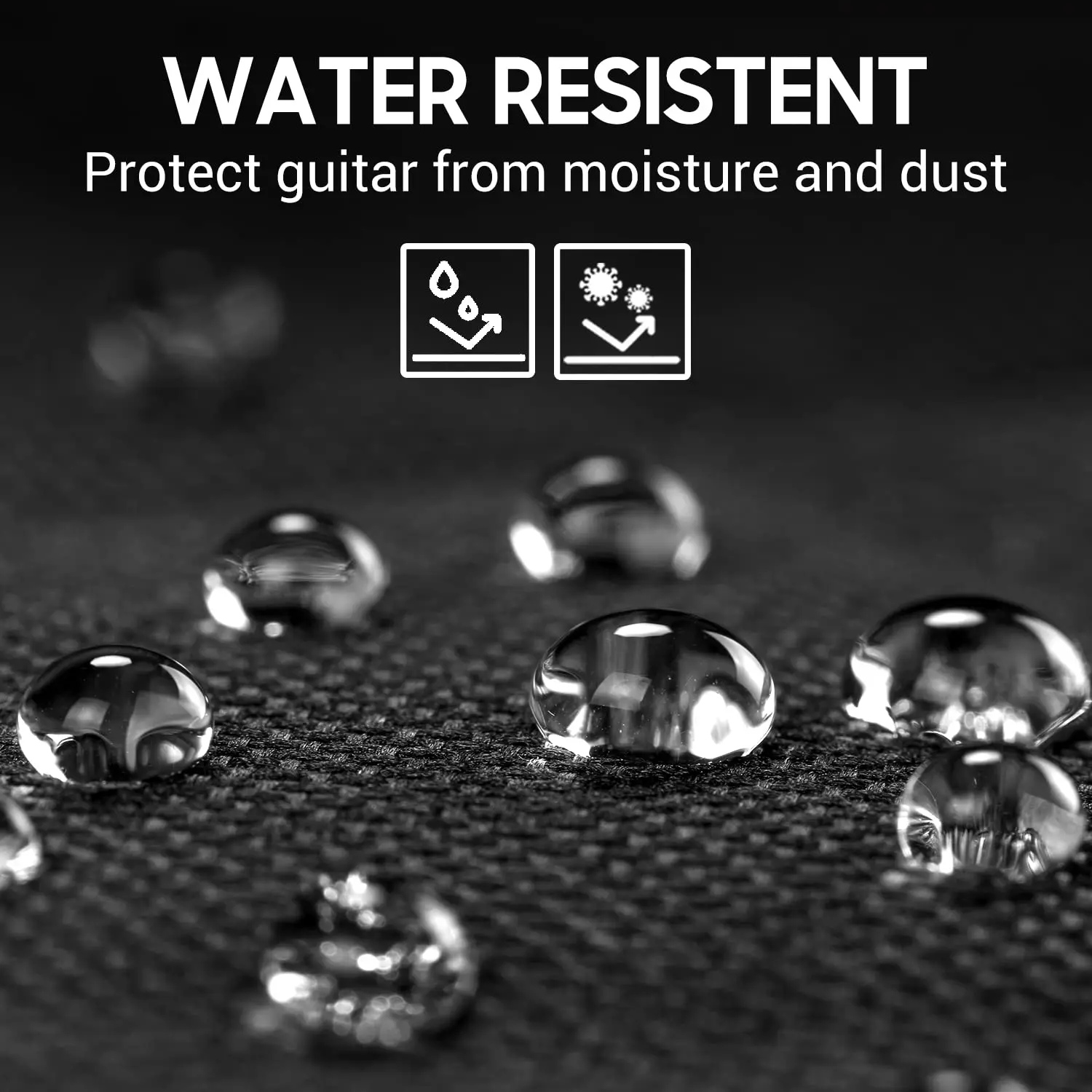 41-Inch Acoustic Guitar Case Water-Resistant Gig Bag Back Hanger Loop Dual Adjustable Shoulder Musical Instrument Protection