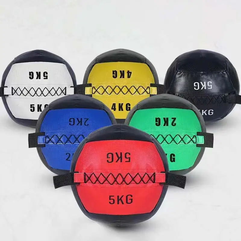 Gym Strength Training Balance Composite Slam Wall Ball Cross Training Weighted 2-20kg Pu Gym Exercise Medicine Balls
