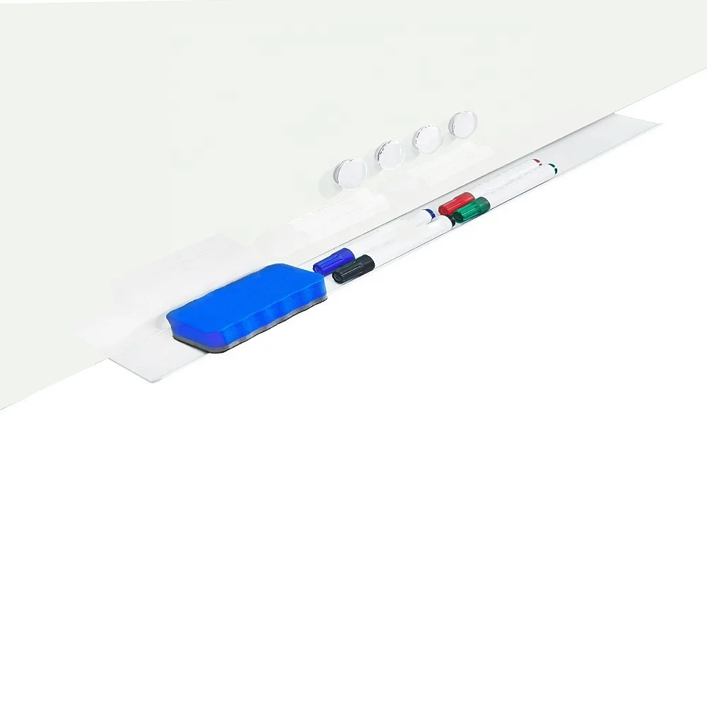 Hot Selling Large Sized Conference Room Demonstration Board Pure White Standard Glass Whiteboard