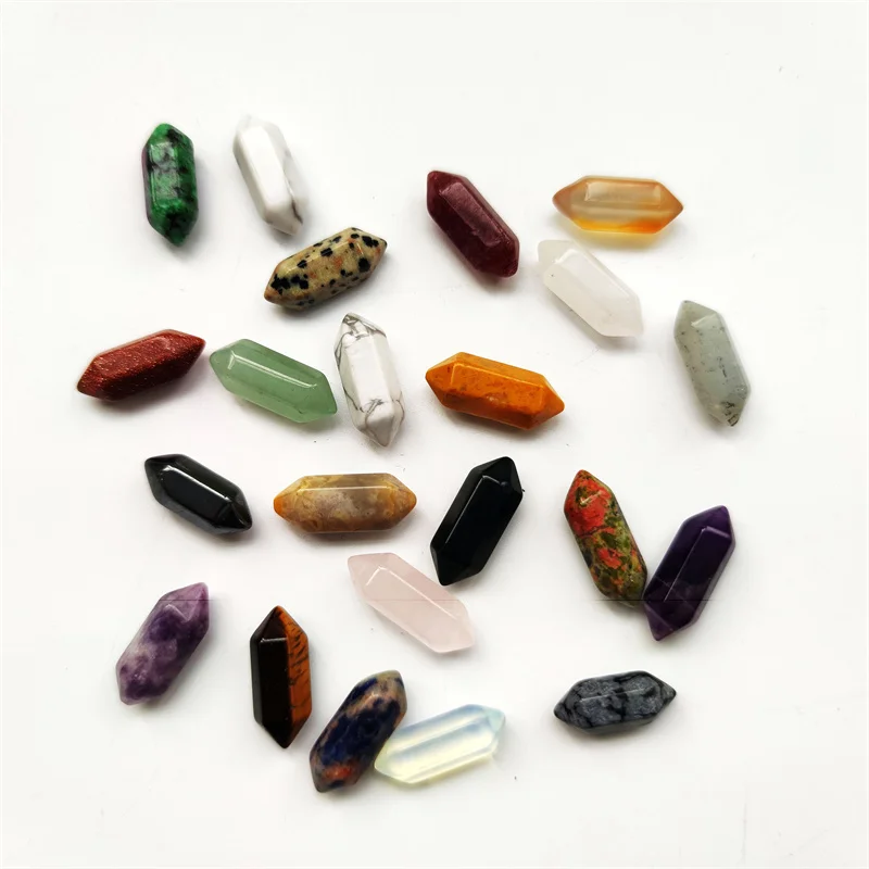 Natural healing reiki 2cm real quartz crystal double pointed double terminated mini point