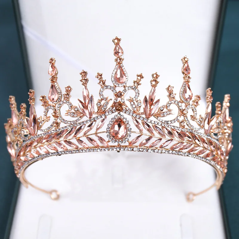 Halloween Baroque princess Wedding Bridal Pageant Rhinestone Crystal Tiaras Crown Molding Headpieces For Queens and Bride