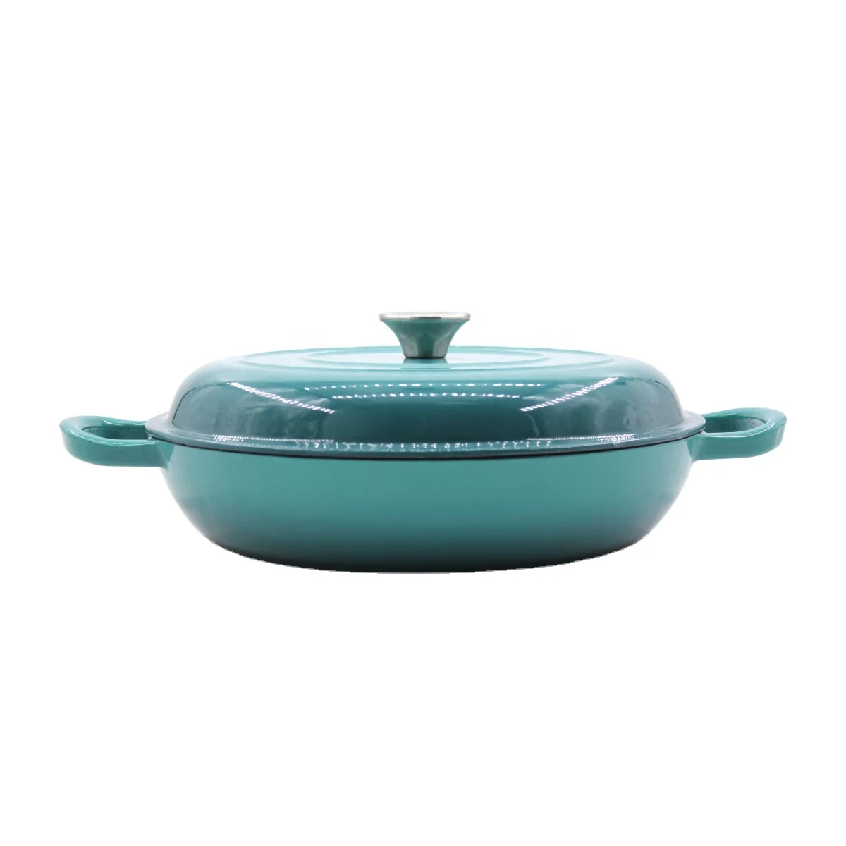 Cast Iron Cookware Casserole Enamel Cast Iron Round Shallow Casserole Dishes cCooking Pot Braisers Wholesale