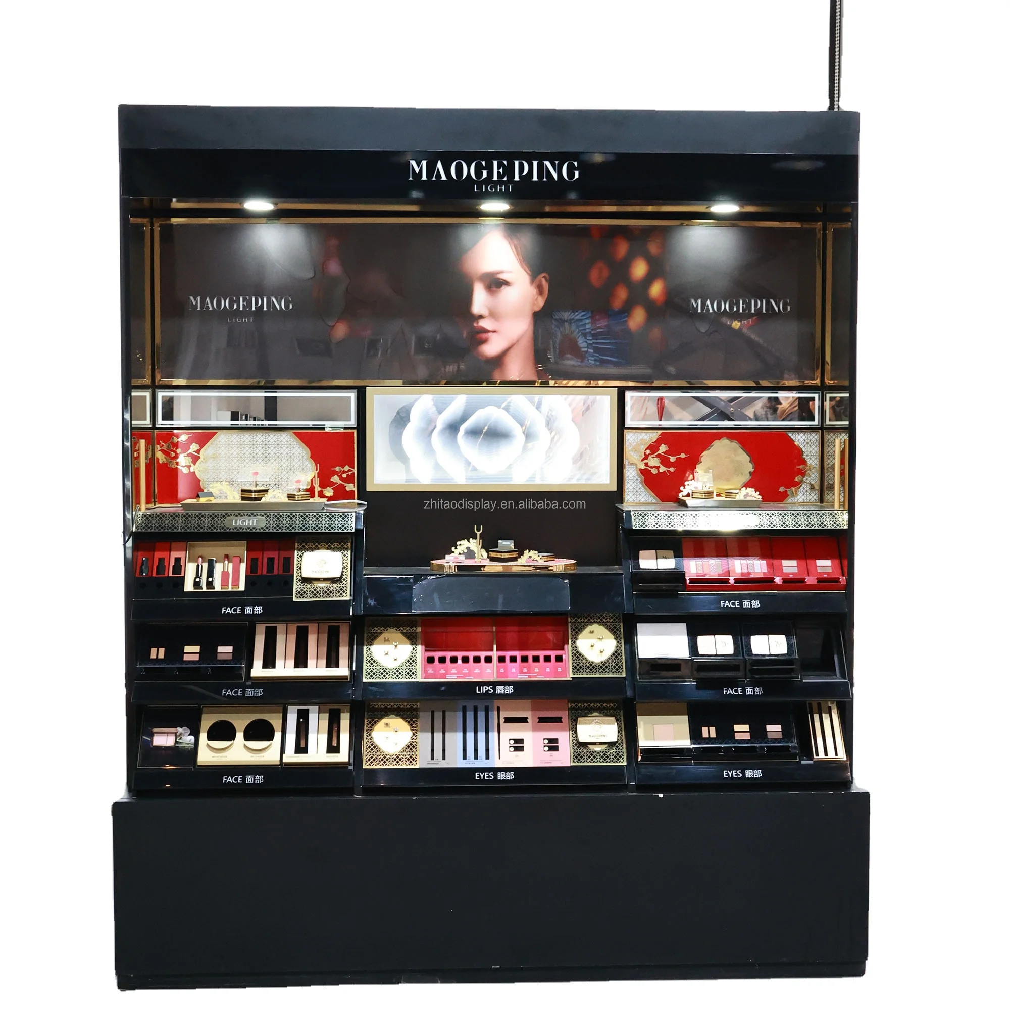Luxury retail beauty store cosmetic store furniture make up wallbay display