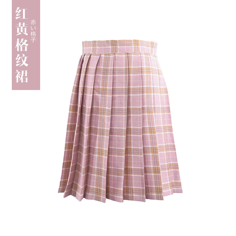OEM Service Korean Fashion School Uniform School Skirt Pleated Japanese Skirt High Waist Plaid Short Girls Skirts