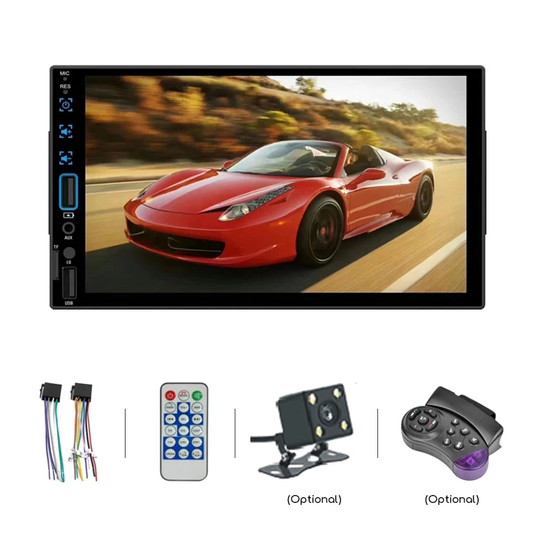 Zmecar 2 Din Car StereoAuto Radio Car MP5 Player 7inch Touch Screen BT USB FM Rear View Camera car video