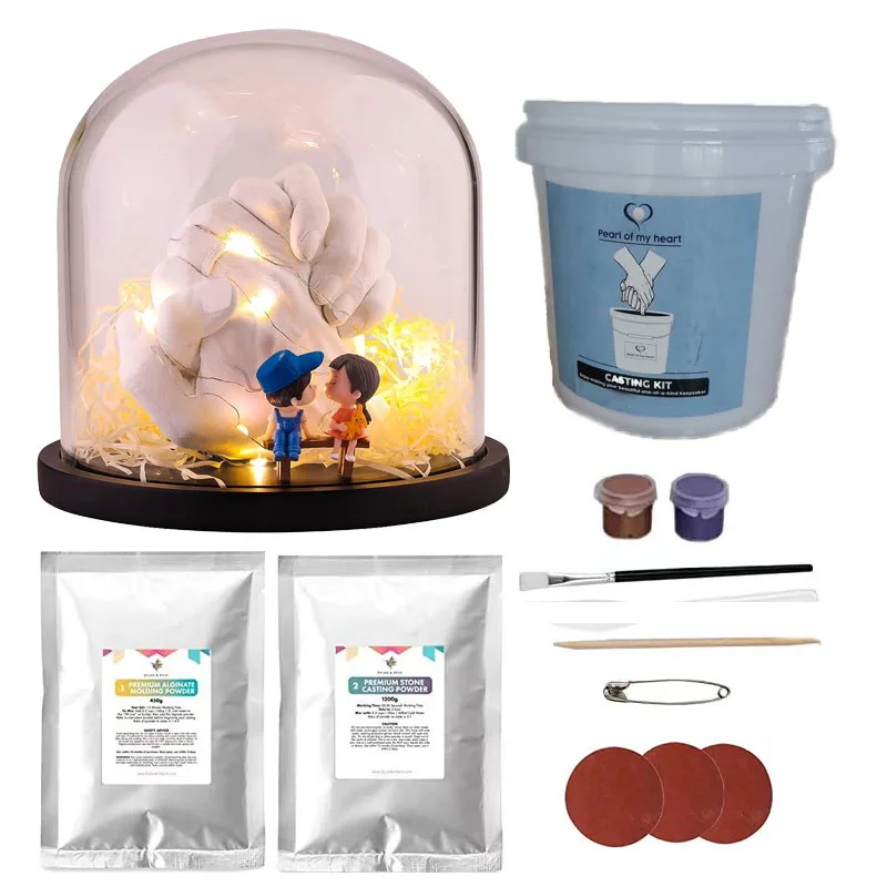 hand molding kit alginate impression powder keepsake hands casting kit baby handprint footprint kit clay