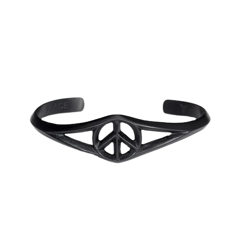 Craft Wolf Fashion Jewelry Other Accessories Stainless Steel Love Peace Bracelet wholesale Original design jewelry factory