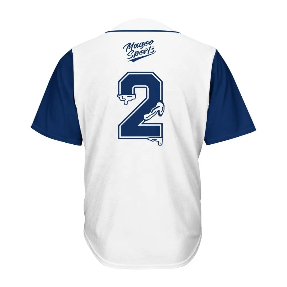 Customized sublimated best college vintage white baseball jersey uniform