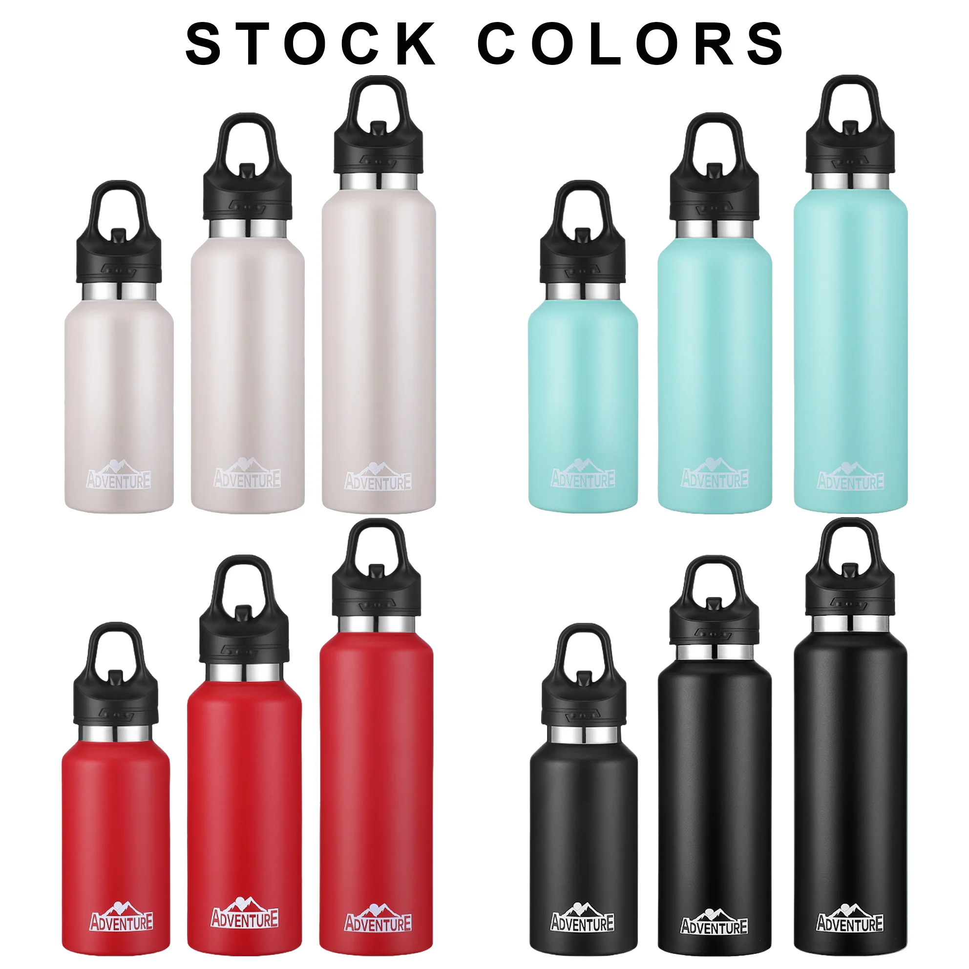Factory Wholesale Custom Logo 12OZ Water Bottle 316 Stainless Steel Portable Vacuum Tumbler With One-click On Lid
