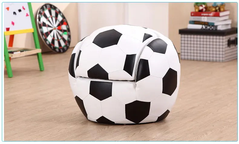 Moetry Unique Design Kids Sofa Soccer Football Shaped Sitting Sofa Chair for Daycare Baby Toddler