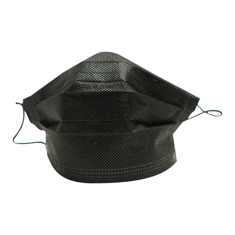 
Wholesale Adult Breathable Non Woven 3 Ply Ear-loop Disposable Black Face Mask 