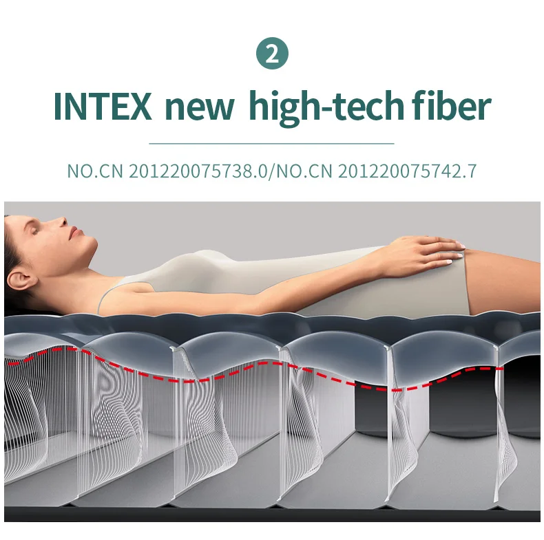 Intex series 64732 classic Plush outdoor camping air mattress BBL inflatable mattress