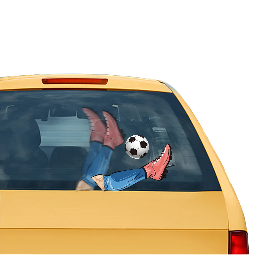 New Soccer Themed Windshield Wiper Sticker PVC Material Easy to Remove for Rear Windshield of Cars
