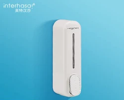 Bathroom Wall mounted Triple 3x350ML Conditioner Shampoo dispenser hotel Plastic black 3 Shower Gel manual soap dispenser Black