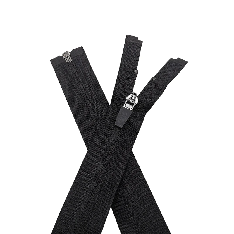 3# 5# Black invisible zipper nylon zip with rubber zipper puller for clothes