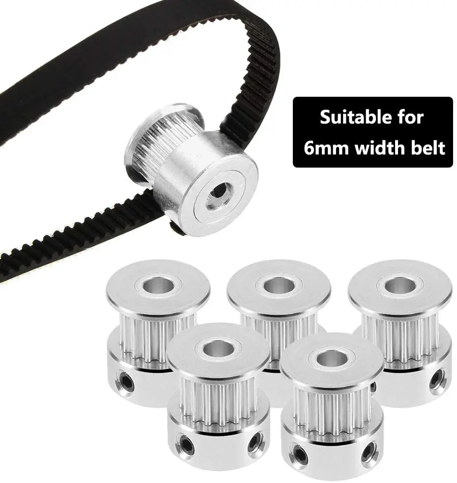 Ur Elk 3d Printer Parts Synchronous Timing 16teeth 20teeth Bore 5/6.35/8mm 2gt 6mm Timing Belt Pulley