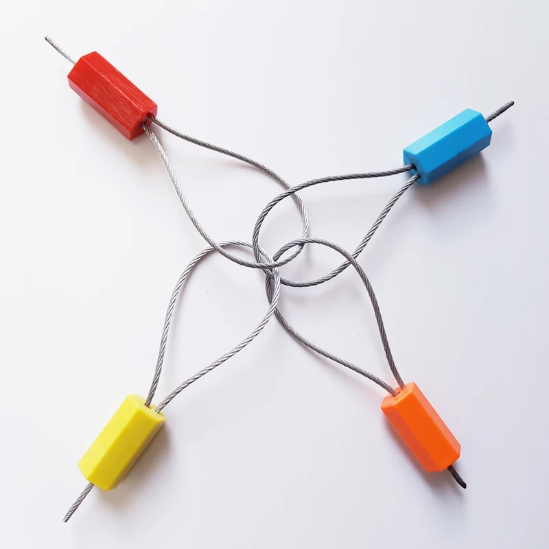 Guangzhou manufacturer 25cm high quality steel wire seals/cable tie seuriity seals for food factory and supermarket