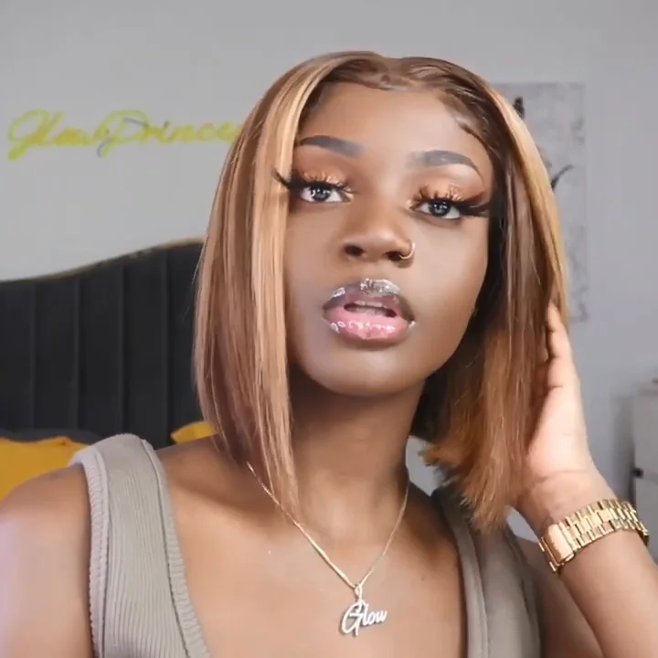 Солнечный свет 2020 Короткие Коричневые Волосы Фальшивые нарезанные вьетнамские волосы в fumi фальшивые завитые кружевные парики, Человеческие Волосы Фальшивые пучки