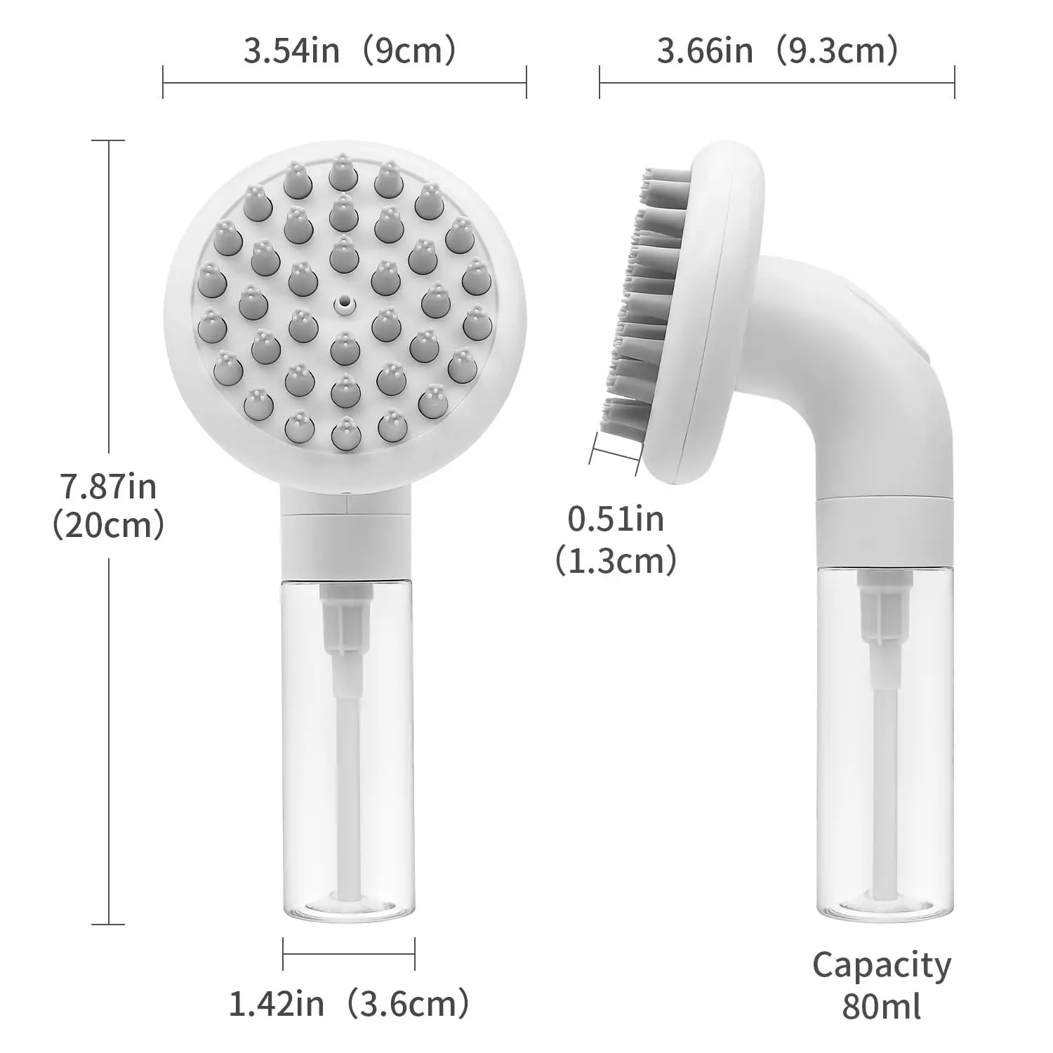 Customized 3 in 1 Bathroom Cat Dog Pet Bath Brush Massage Brush Soft Silicone Pet Grooming Accessories for Dogs Shower