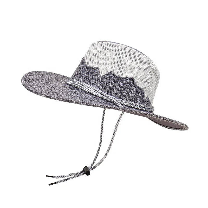 Unisex Linen Bucket Straw Hat Custom Logo Sunhat Beach Cowboy Cap Factory Price with Excellent Quality