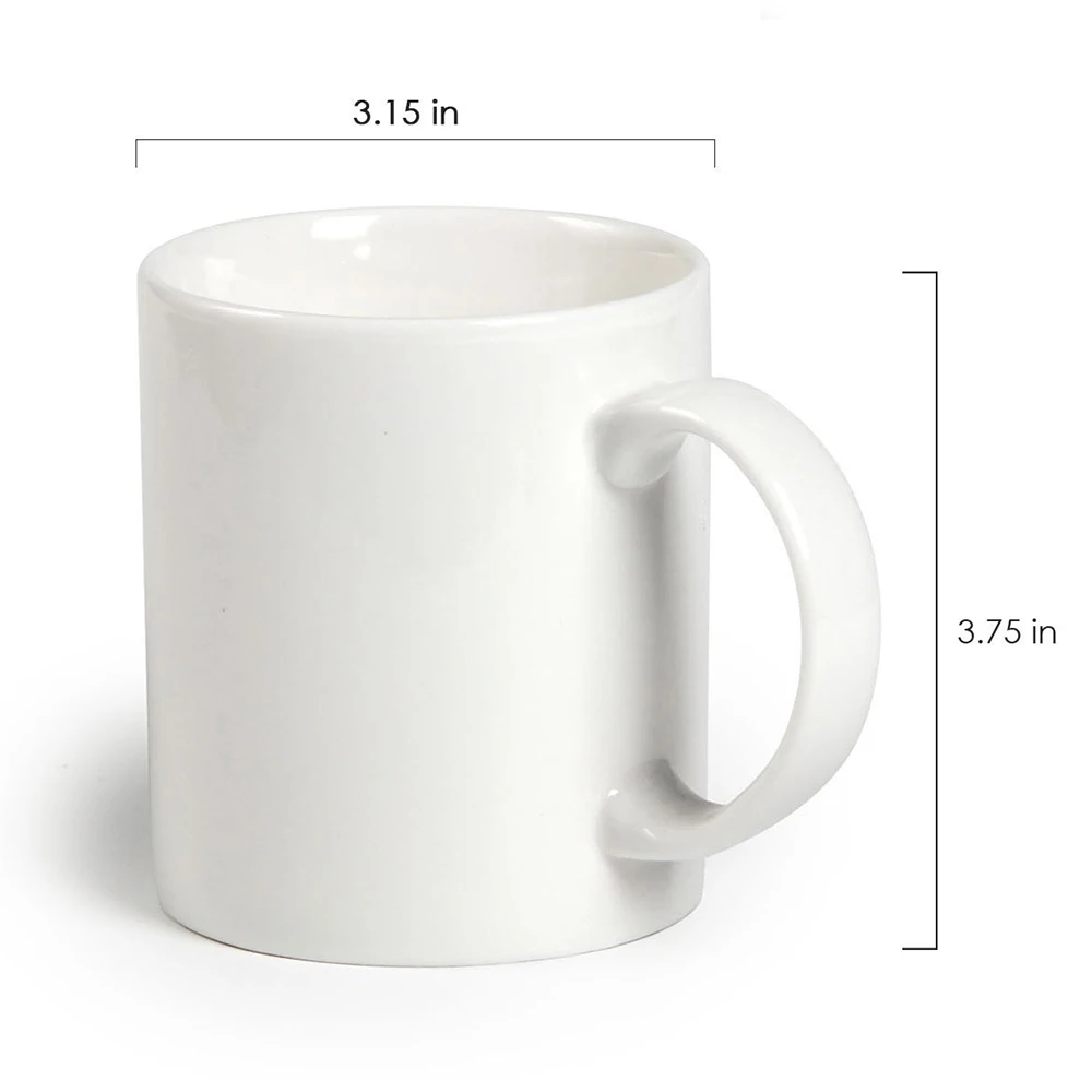 
Classic Color Change Mugs 11 oz Custom Blank Porcelain Plain White Ceramic Coffee Cups Sublimation Mugs 
