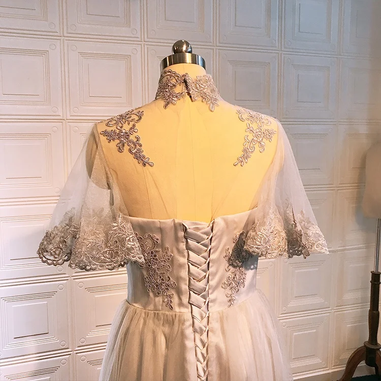 bridesmaid robe de mariage sirenes 2020  flower girls dresses lace gray color short gowns plus sizes