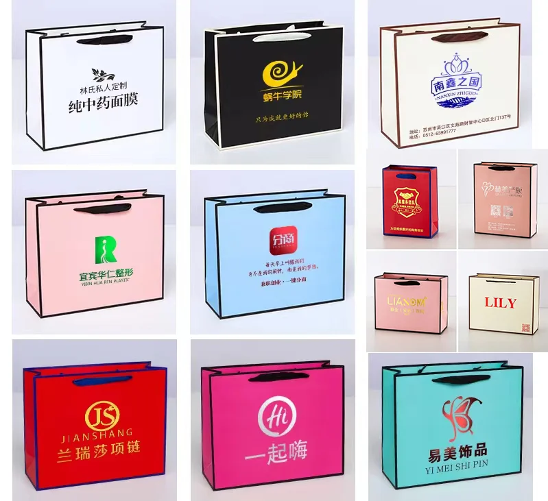 Reusable Tiny Paper Bag Square Small Paper Bag With Logo Shopping  Kraft Paper Pastry Bag For Packaging