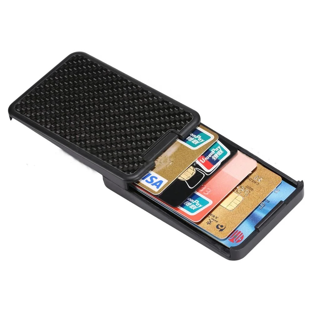 Fashion carbon fiber rfid name card holder men wallet