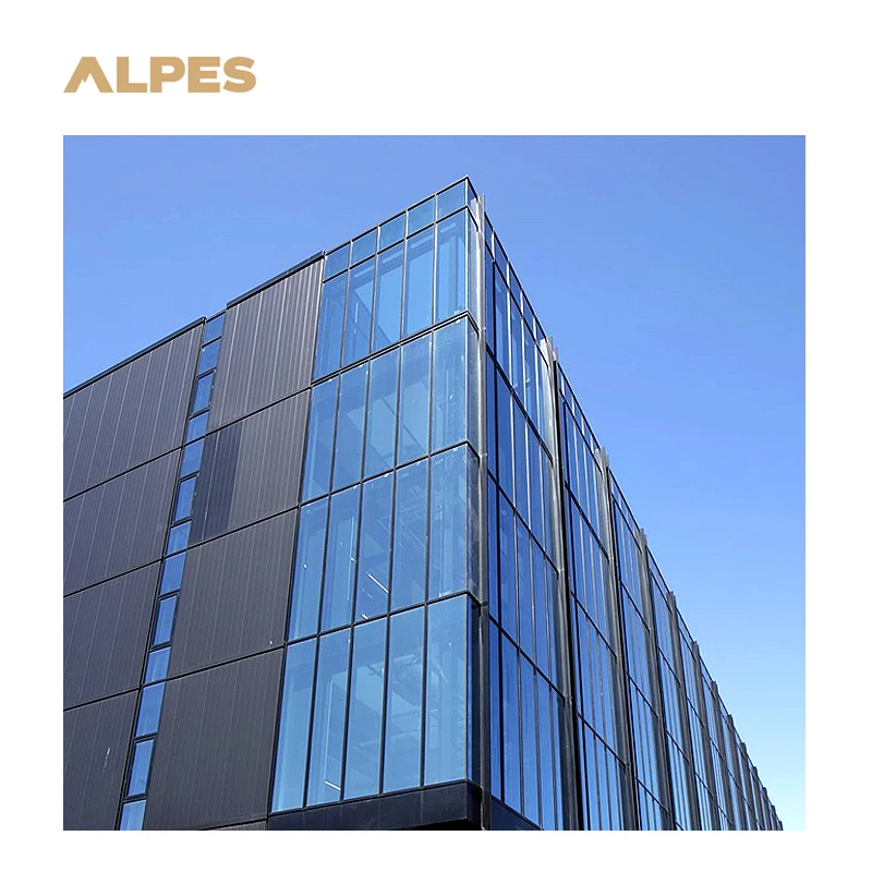 ALPES Modern Chinese Design Style Exterior Curtain Wall Panels Tempered Glass & Aluminum Alloy for Decorations