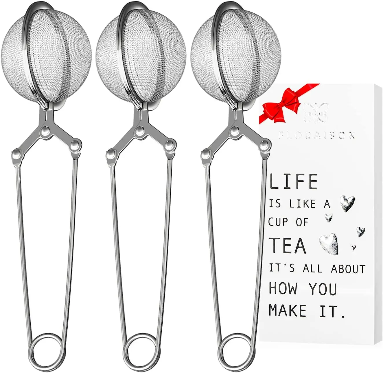 Customized Stainless Steel Mesh Muti-funtion Tea Ball Infuser Long Handle Tea Strainer Tools