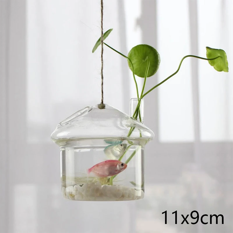 Redeco Hot Sale Creative Hanging Transparent Glass Flower Vase Simple Hydroponic Small Hanging Vase For Home Decoration