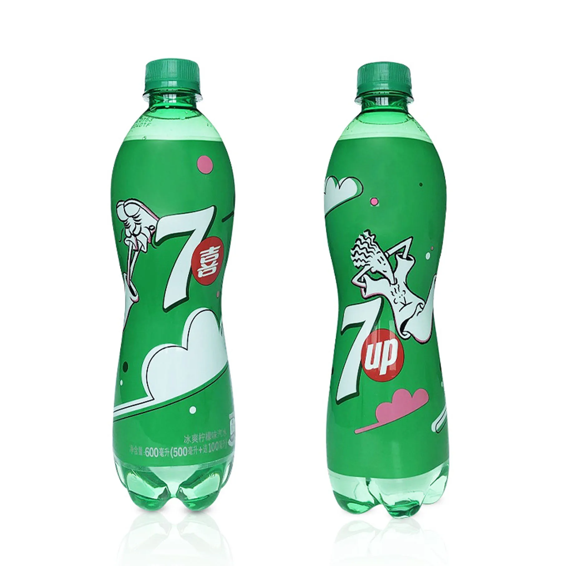 Охлаждающий фруктовый напиток соды 7UP с лимонным вкусом 600 мл * 24 бутылки