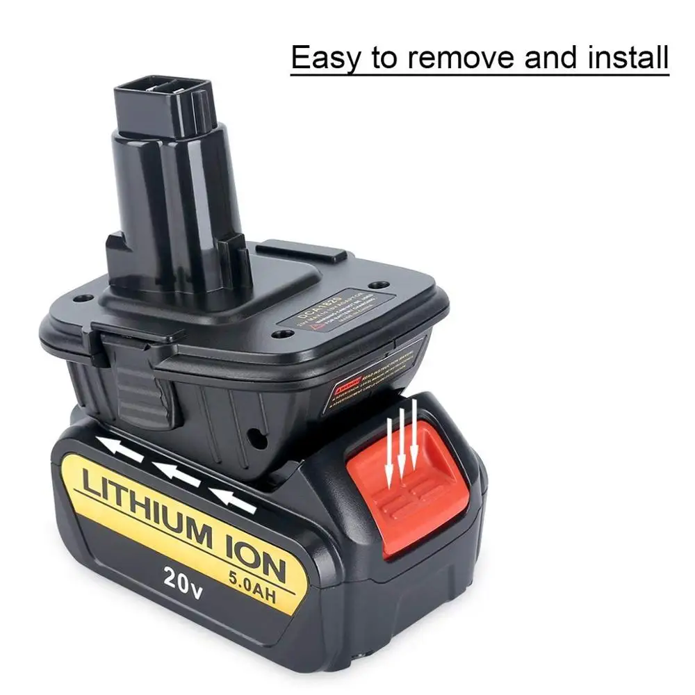 DCA1820 Lithium power tool battery  20V DCB200  convert to 18V NICD NIMH DW9095 DE9098 Battery Tool for Dew converter
