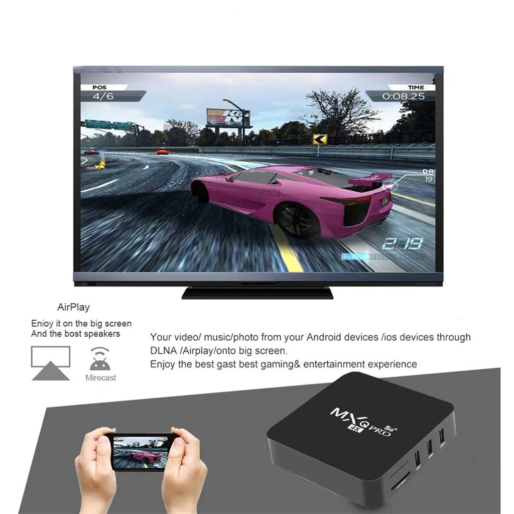  Android tv box MX Q pro 4k 5G Smart HD Декодер каналов кабельного телевидения ТВ приемника iptv декодер компьютерной приставки к телевизору daul Wi-Fi 9
