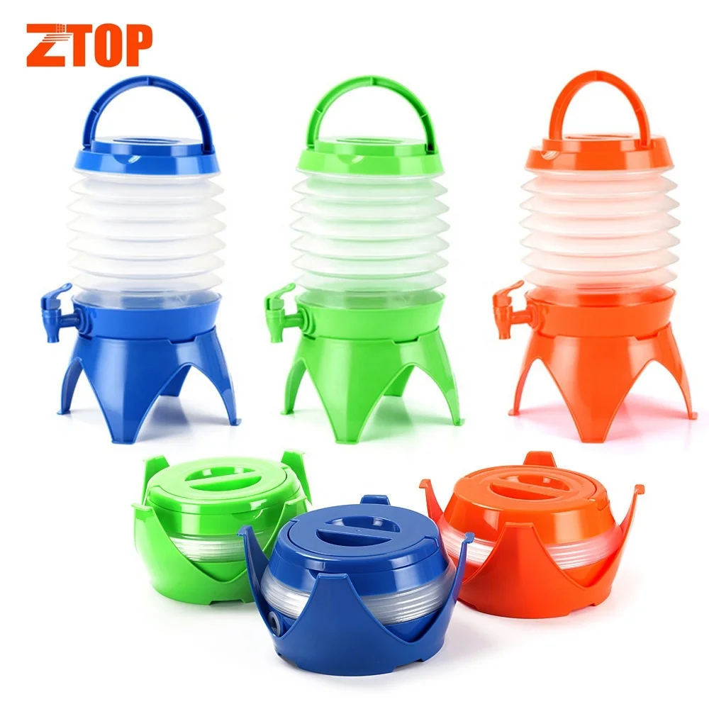 Бесплатный образец многоразовый 3 5л 5 7 9 складной диспенсер для безалкогольных напитков с ручкой и краном