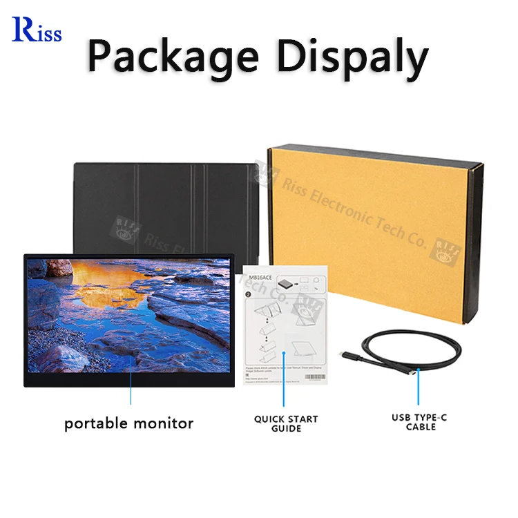 OEM ODM 15.6 Inch Portable Laptop Touch Monitor with Type-c Port for Laptop Pc Mobile Phone