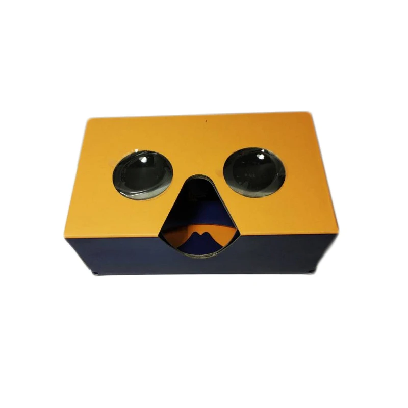 Custom Logo Cardboard VR Glasses Viewer 2.0 Headsets 3D 37MM Lens Virtual Reality